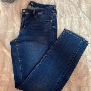 old navy medium dark wash skinny jeans